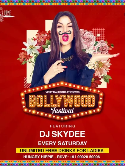 This vibrant poster was for a Bollywood Festival, a recurring event where I am the featured DJ, known for keeping the energy high.