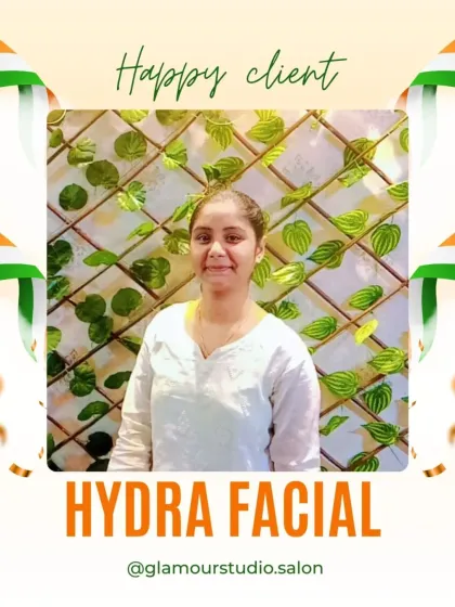 Another happy client with beautifully glowing skin after her Hydra Facial treatment.