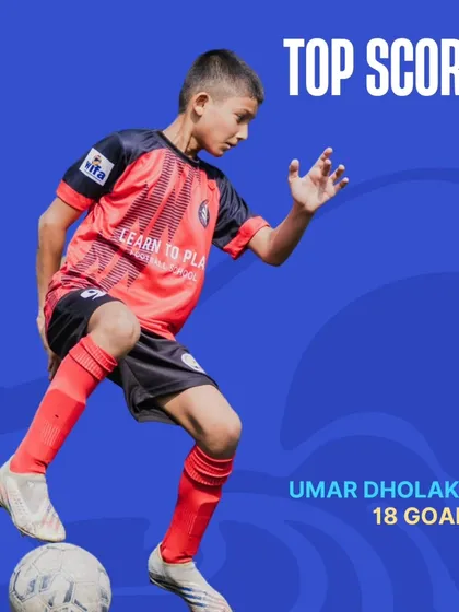 Highlighting our U11 top scorer, Umar Dholakia, who netted 18 goals in the Thane Youth League.