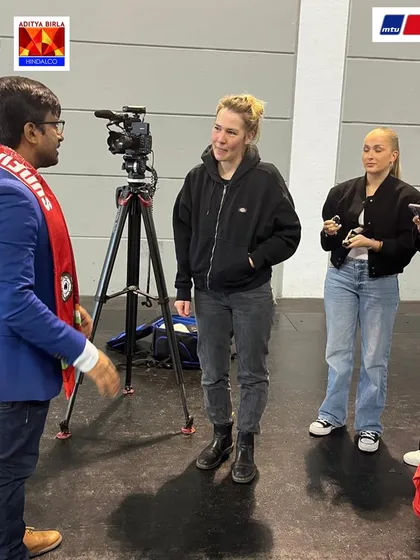 Mr. Gupta being interviewed by the media team at the MTU Cup. We use every opportunity to highlight the talent and potential of Indian football.