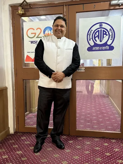 I am a regular contributor at All India Radio, where I have conducted over a hundred programs on legal awareness. This photo was taken before a live phone-in show dedicated to resolving landlord and tenant disputes, a common area where ADR proves invaluable.