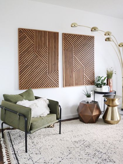 Best of Bharat - 3D & Sculptural Wall Art Modern Geometric Wood Art photo 33