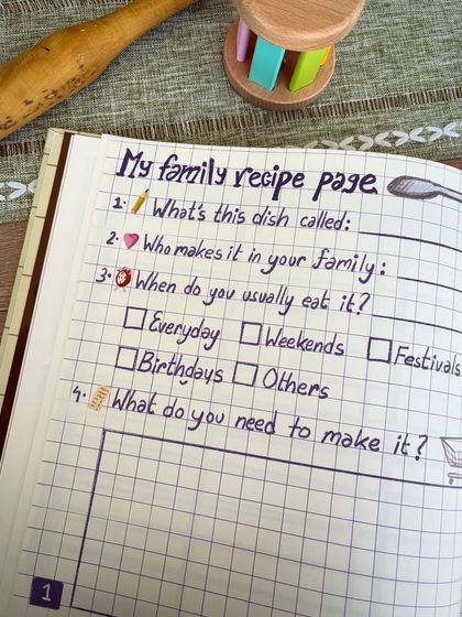 Nivaala - Recipe Preservation & Keepsakes Cook & Keep: A Journal for Kids photo 7
