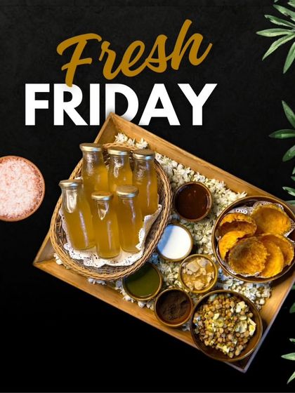 It's Fresh Friday, and what's fresher than Indian Chaat? This platter features our DIY Gol Gappe kit with bottled pani, perfect for kickstarting the weekend.