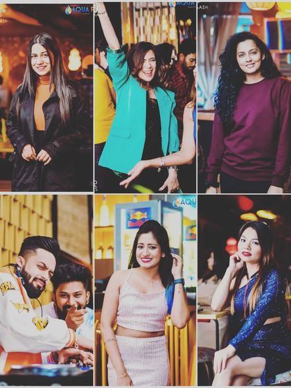 A collage from a great night at Badmaash Lounge, showing the stylish and happy crowd that comes to party with us.