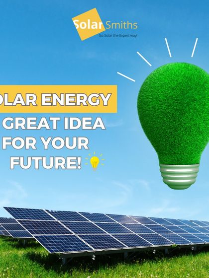 Solar energy is a great idea for your future. This green lightbulb symbolizes the bright and sustainable innovation that solar represents.