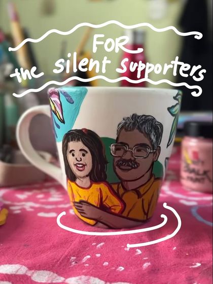 For the silent supporters: a mug featuring a daughter and her dad, a tribute to his quiet strength.