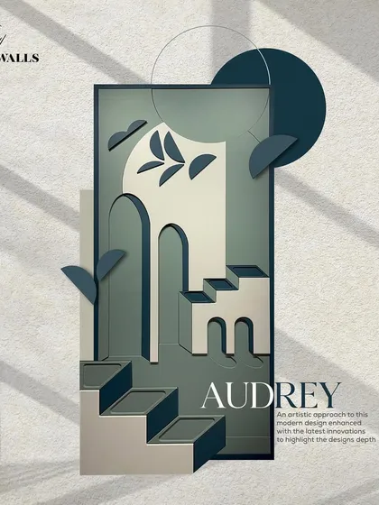 Inspired by modern art and architecture, the 'Audrey' panel is a blend of minimalistic design and simplicity. Its 3D elements and clean lines create a sophisticated and artistic statement.