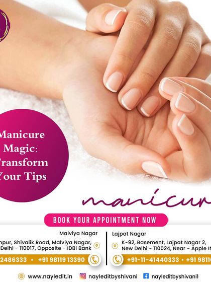 Manicure magic that transforms your tips. This image represents my commitment to transforming your nails into a beautiful accessory.