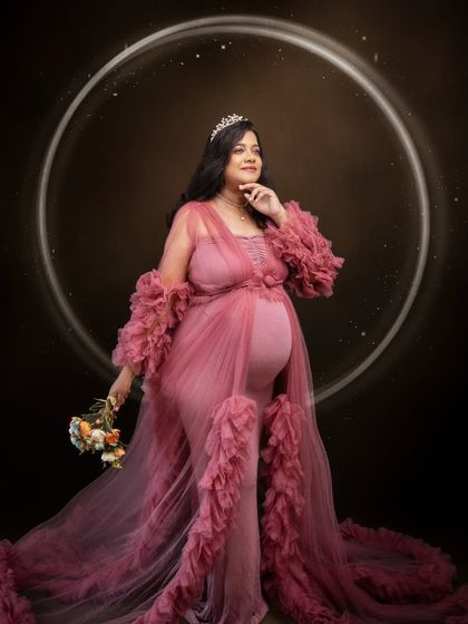 A queen in her own realm. Crowned not just with a tiara, but with strength, softness, and the quiet power of creation.