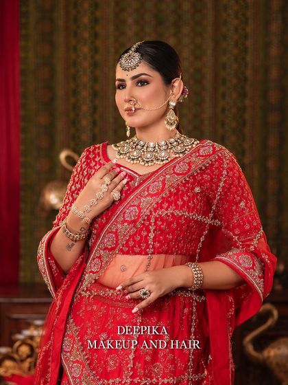 Deepika Makeup and Hair - Professional Makeup & Hair Academy Elegant North Indian & Fusion Bridal Styles photo 42