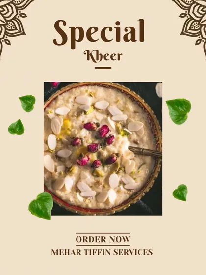 Our special Kheer is a classic dessert for any time of the year. It's creamy, not too sweet, and garnished with almonds, making it a comforting treat for everyone.