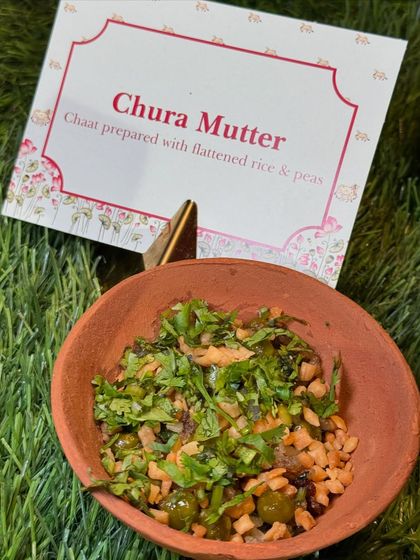Chura Mutter, a simple yet flavourful chaat from Uttar Pradesh made with flattened rice and peas. It's a light and wholesome snack perfect for a high-tea or welcome lunch.