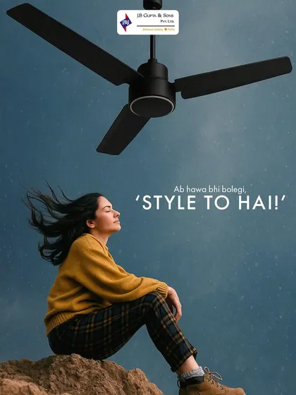 Ab hawa bhi bolegi, ‘Style to hai!’. Our designer fans are more than just cooling appliances; they are statement pieces that transform your ceiling and complement your modern interiors.