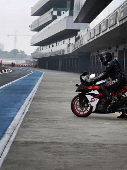 A quiet moment in the pit lane at Buddh International Circuit. The calm before the storm of another high-speed session.