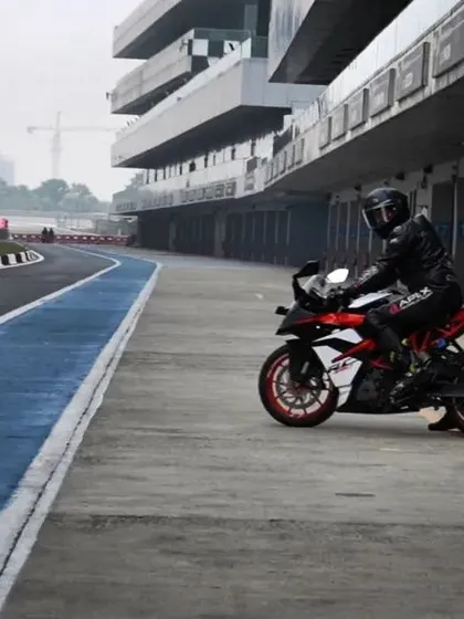 A quiet moment in the pit lane at Buddh International Circuit. The calm before the storm of another high-speed session.