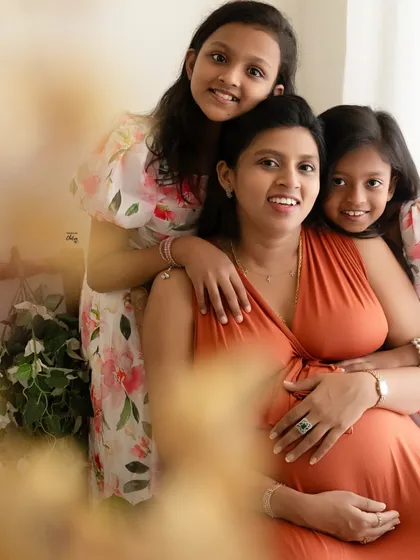 Celebrating the journey of motherhood before the new baby arrives. This maternity session with her two beautiful daughters is filled with anticipation, love, and excitement for the next chapter.