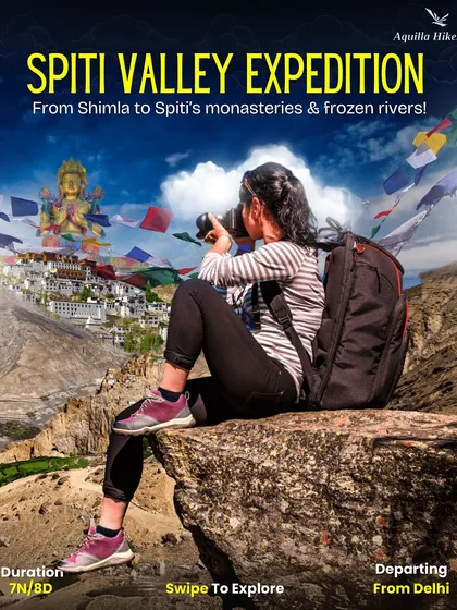 For the more adventurous, I organize the Spiti Valley Expedition. This 7-night, 8-day journey takes you from Shimla to Spiti's monasteries and frozen rivers.