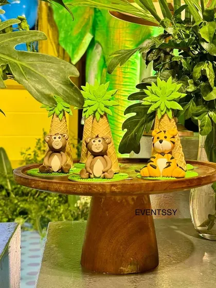 Adorable monkey and tiger themed desserts, showcasing my commitment to detail in every aspect of the party.