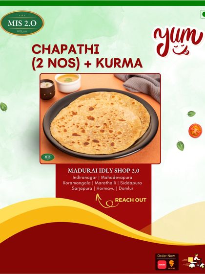 Soft chapathis with flavorful kurma, a wholesome and satisfying treat for lunch or dinner.