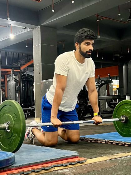 Focused during a workout. This is my zone.