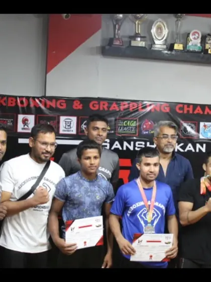More of our successful grapplers from the MFC Series 2, celebrating with their coaches.