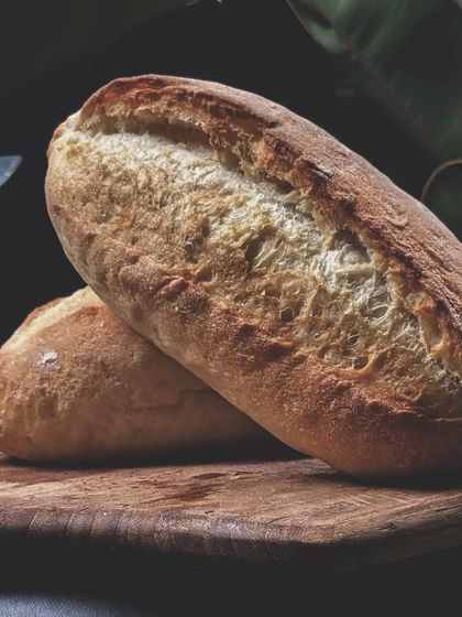 The foundation of a great Bánh Mì: a fresh, crusty baguette, baked in-house for our event.