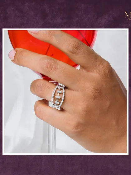 More than just a piece of jewellery, this geometric diamond ring is a promise you can hold. It's a modern design that symbolizes strength and commitment.