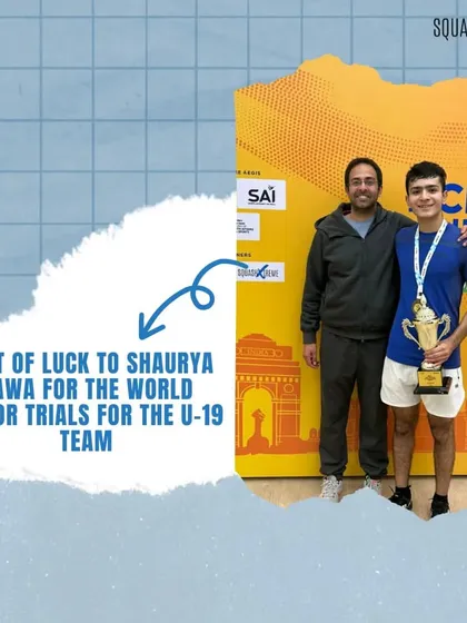 Wishing the best of luck to Shaurya Bawa for the World Junior trials for the U-19 team.