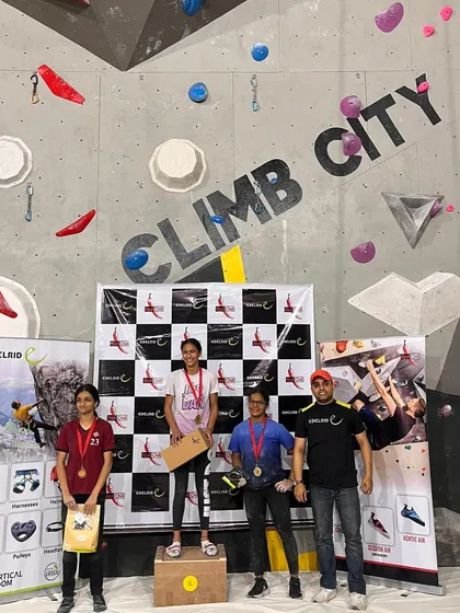 The podium moment. Celebrating the winners of the Kids Climbing Championship Vol. 3 is a highlight of our events. We make sure our champions get the recognition and awesome prizes they deserve for their hard work.