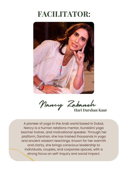 For some retreats, I collaborate with other wonderful facilitators like Nancy Zabaneh. Together, we weave our wisdom to create a rich, immersive experience rooted in meditation, movement, and sacred traditions.