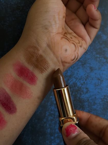 Here is the swatch for my Brown lipstick. It's a beautiful, earthy tone that is very popular. All five shades are available for you to order.