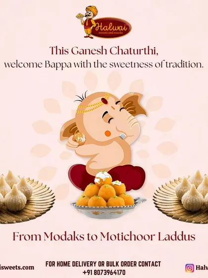 This Ganesh Chaturthi, welcome Bappa with the sweetness of tradition. We offer everything from his favorite Modaks to Motichoor Laddus to make your celebrations complete.