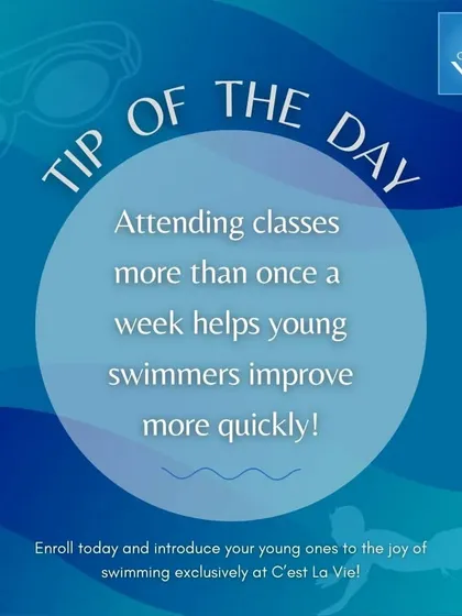 A pro tip from our coaches: consistency is key to rapid improvement. Attending swimming classes more than once a week helps young swimmers develop muscle memory and confidence much more quickly.