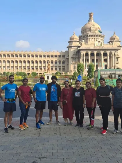Another group shot in front of Vidhana Soudha. We always make time for a photo to capture the memory of a good run with good company.