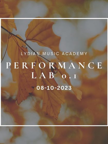 The graphic for the first of our Fall Performance Labs.