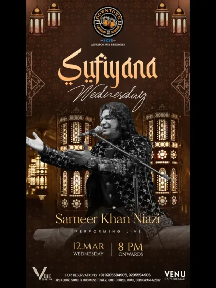 Performing live at Downtown Gurugram for another 'Sufiyana Wednesday'. It's always a pleasure to be invited back to perform.