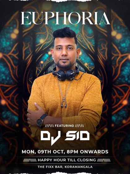 A flyer for a 'Euphoria' night with fresh commercial and Bollywood tunes.