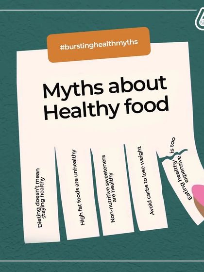 Let's bust some common health myths. From the idea that healthy food is expensive to avoiding all carbs, we're here to set the record straight with science-backed facts.