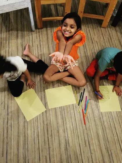 It's not just about listening, it's about creating! Here are some of our munchkins completely absorbed in a post-story craft session. We believe art is a powerful way for kids to process a story and make it their own.