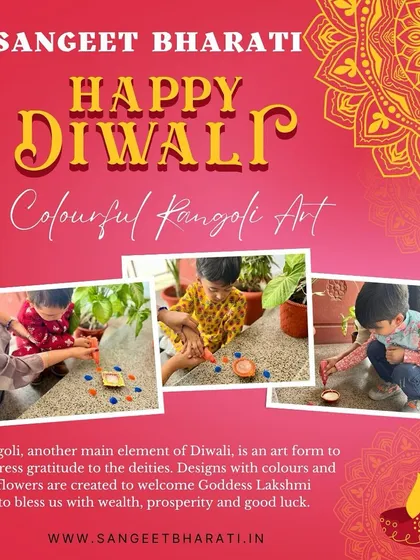 Our budding artists expressed their creativity by making colorful rangoli designs for Diwali. This traditional art form is a beautiful way for children to play with colors and learn about customs for welcoming prosperity and good luck.