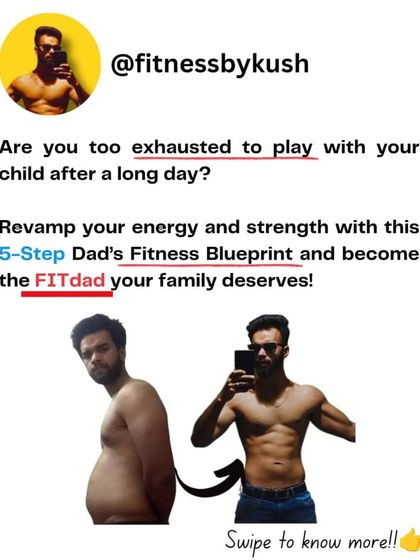 Attention Busy Dads: Are you too exhausted to play with your child? Here is a 5-step fitness blueprint to revamp your energy and strength. Optimize eating, enhance sleep, build strength, manage stress, and build a positive mindset.