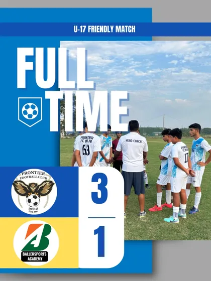 Full time result from our U-17 friendly match. A solid 3-1 win.