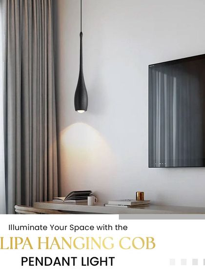 The Tulipa Hanging COB Pendant Light offers a sleek, minimalist design. Its powerful downlight is perfect for task lighting over a desk or in a modern kitchen.