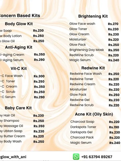 I've put together special kits to help you with specific concerns. Whether you need a solution for acne, skin brightening, or anti-aging, you can find a complete, affordable set right here.
