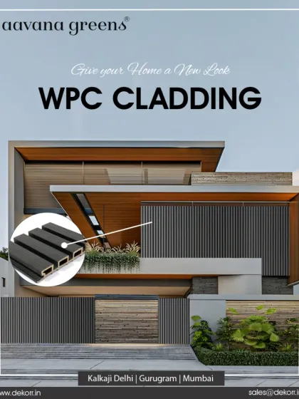 Your home's exterior makes the first impression. This image shows how my WPC cladding can be used to create a stunning, modern architectural facade. It is completely weather-resistant and low maintenance, providing a durable and stylish finish that protects and beautifies your home for years.