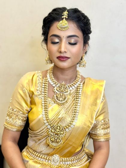 Sneha Kiran - Bridal & Event Makeup Artistry Traditional South Indian Muhurtham Brides photo 4