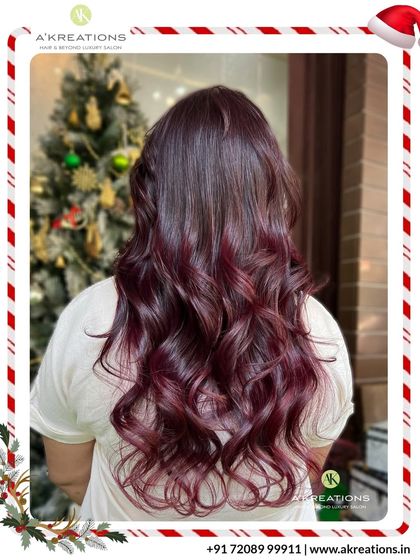 Radiant red tones that speak of confidence and class. This look is bold, graceful, and unforgettable from every angle.