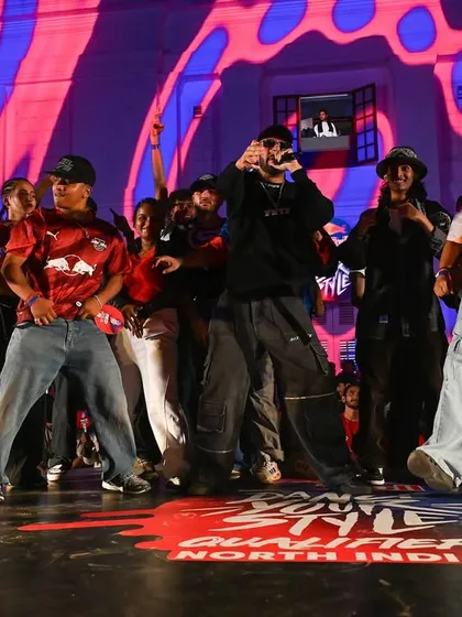 My music is made for movement. On stage at the Red Bull DYS North India Qualifier, connecting the beats from my deck directly to the dancers on the floor.