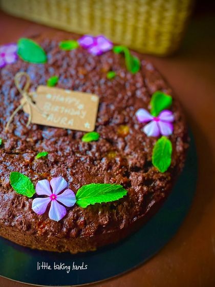 A perfect cake for a school birthday celebration. This choco-banana cake is made with whole wheat and jaggery, offering a scrumptious and healthy treat that kids love.